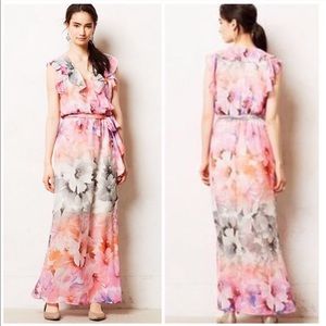 Anthropologie HD Paris Easel Floral Maxi Dress
